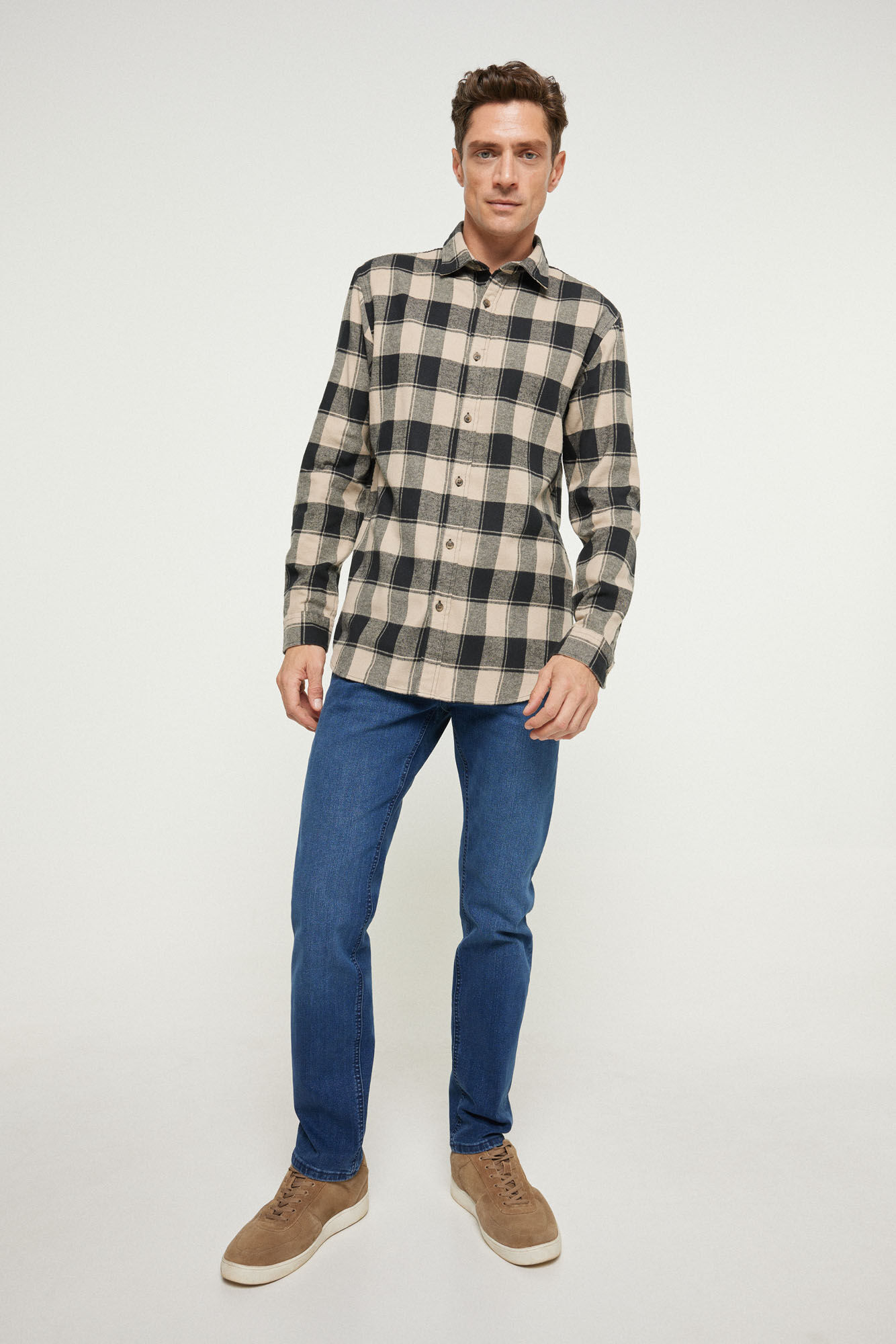 Camisa xadrez de sarja
