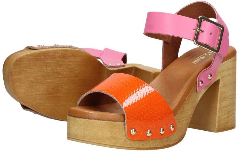 Red Rag Sandalen Hak oranje