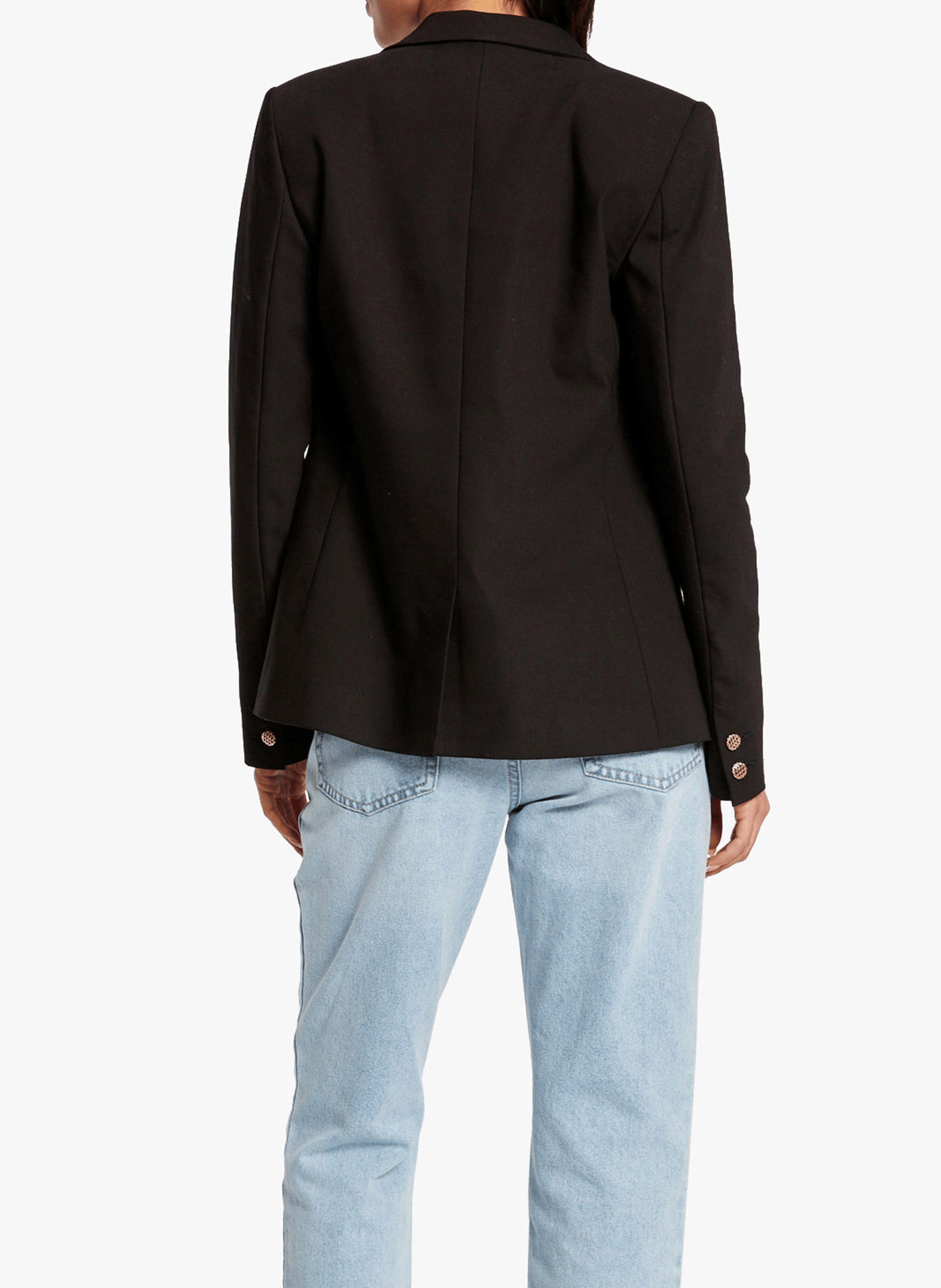 VLIME.F - Veste tailleur droite boutonnée | Noir