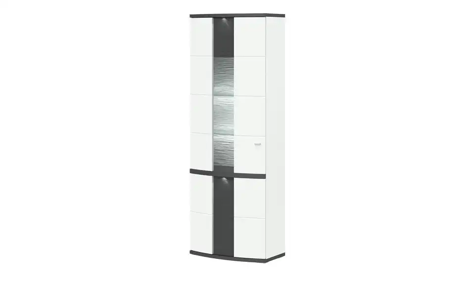Vitrine Gabbro links mit Rückwandbeleuchtung