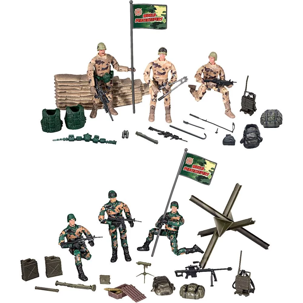 SET MILITAIRES FIGURINES AVEC ACCESSOIRES