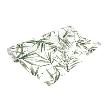 Vliesbehang Bamboe groen-wit 104524