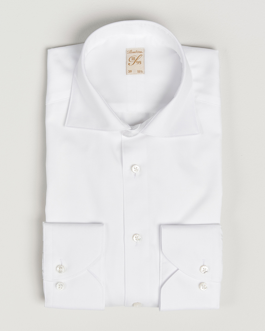 Stenströms 1899 Cotton Royal Oxford Shirt White