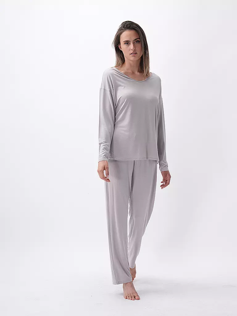 TRIUMPH Pyjama TIMELESS SENSUALITY hellgrau