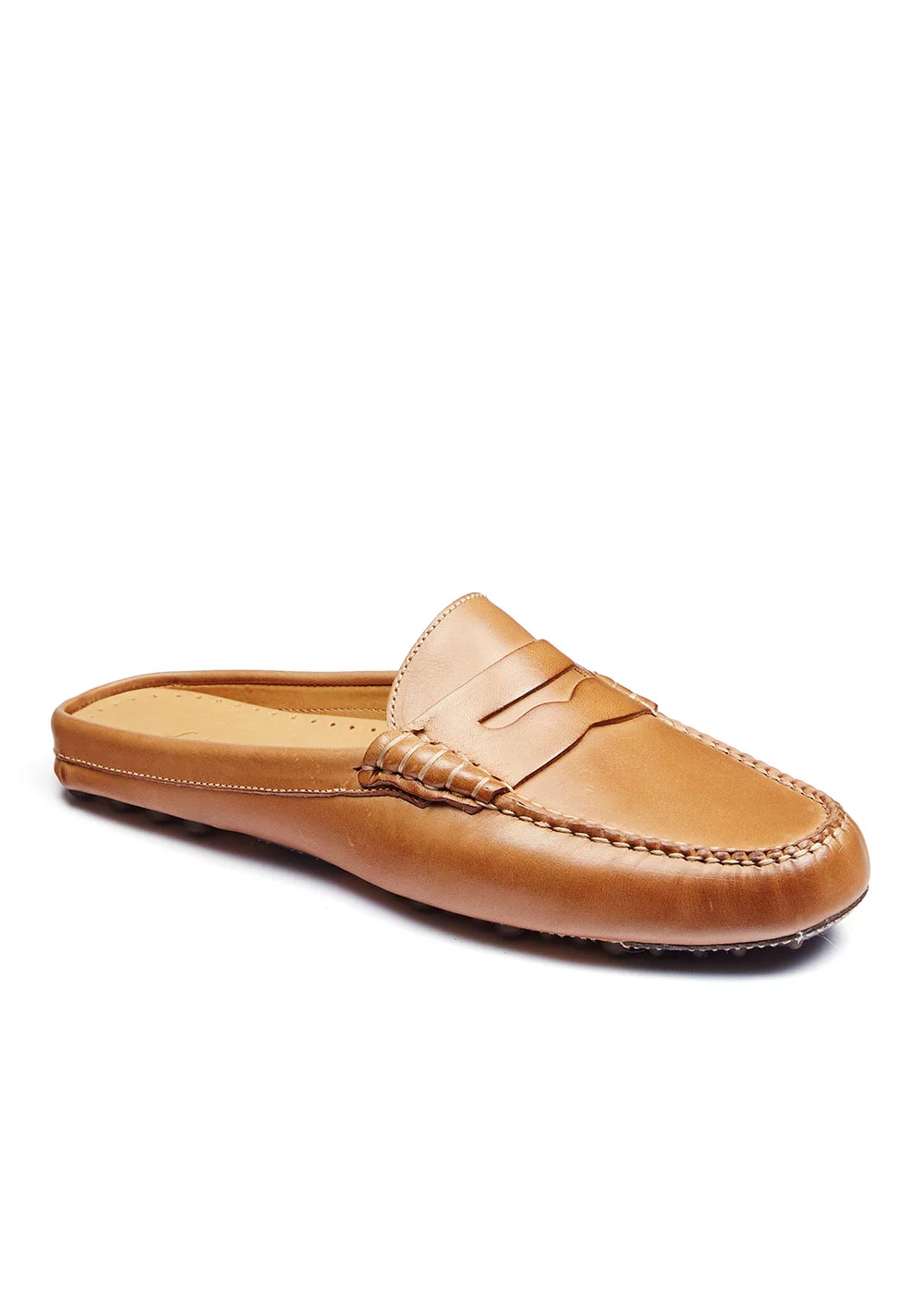 MOCASSIN MULE DRIVER CUIR GOLD