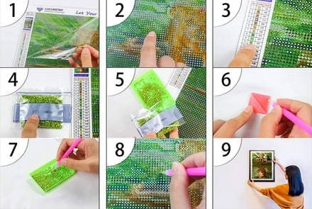 Diamond Painting / DIY 5D Diamantmaling - 30x40cm – Ballerina