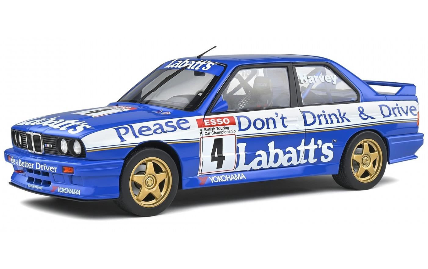 Rennwagen BMW E30 M3 #4 Blau 1:18BMW E30 M3 BTCC Sammlermodell im Massstab 1:18