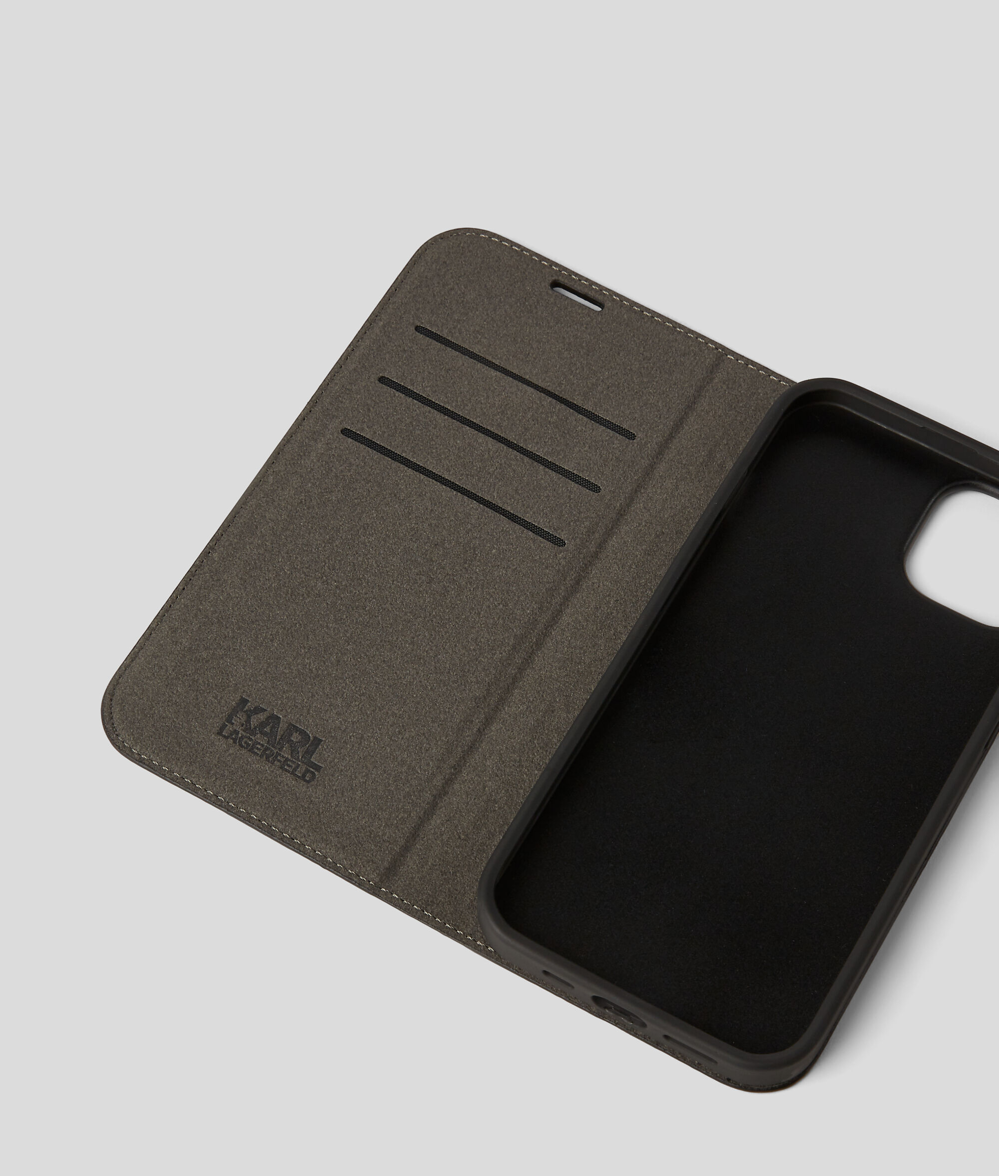 Étui portefeuille KL Monogram pour iPhone 13