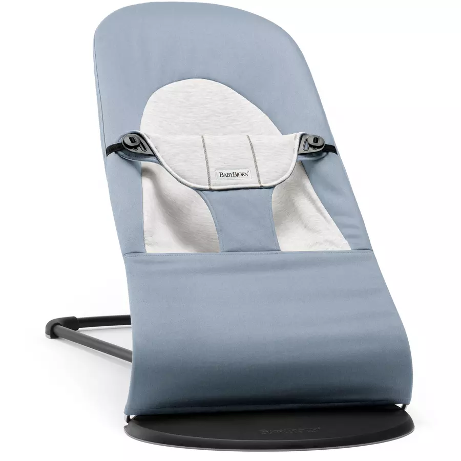 BABYBJÖRN Babywippe Balance Soft CottonJersey BlauGrau
