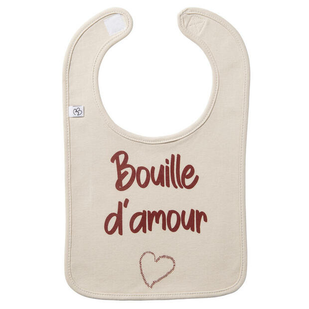 Bavoir Bouille d'amour sable - BB&CO