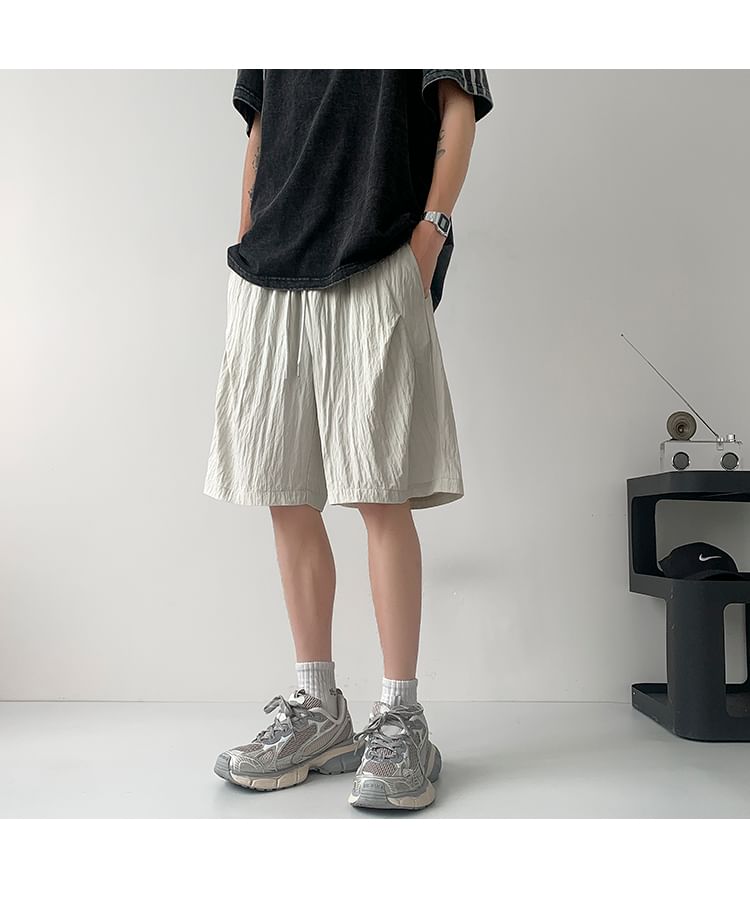 emeisa - Effen shorts met trekkoord in de taille
