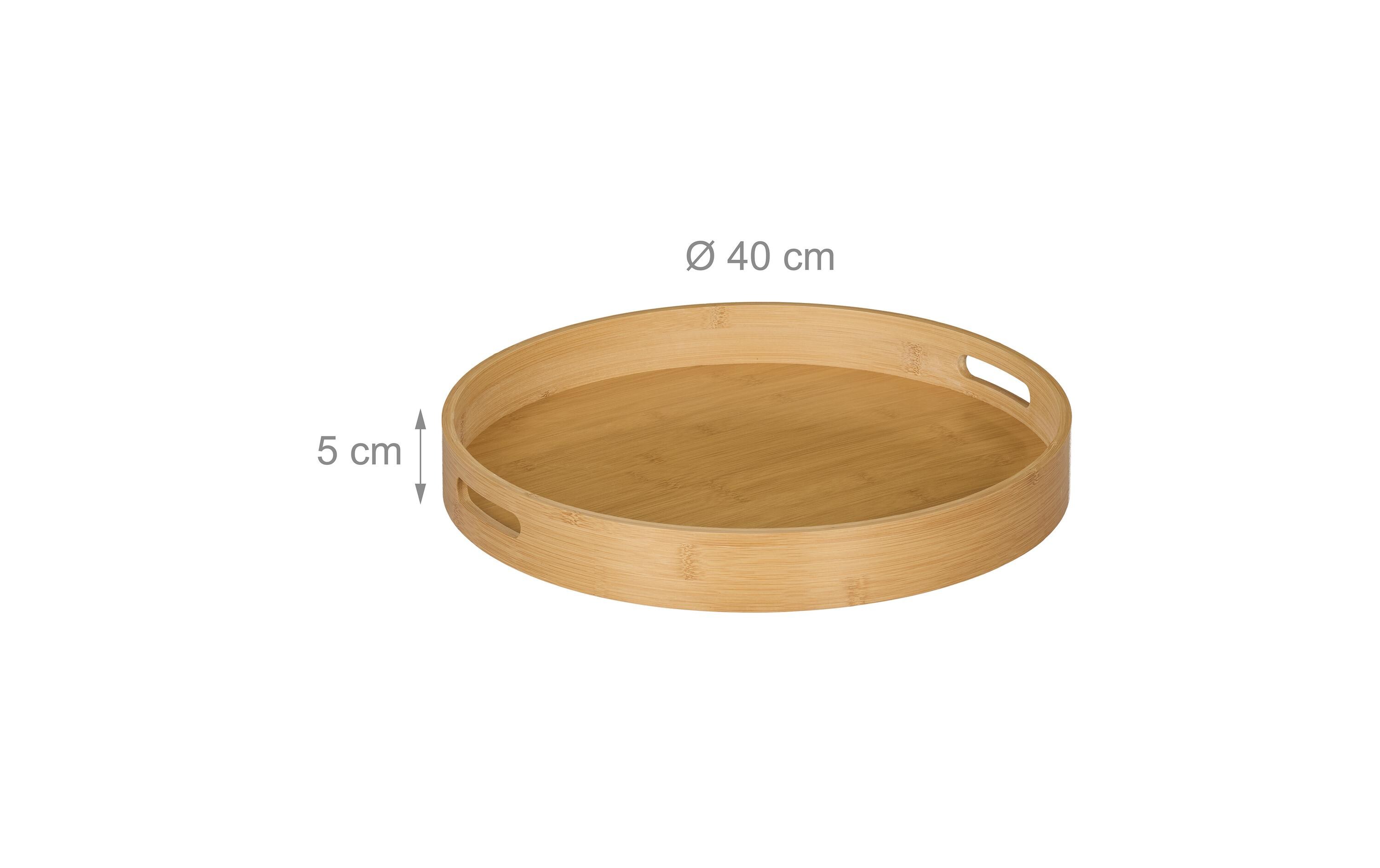 Serviertablett Natur, 5 x 40 cmRundes Serviertablett