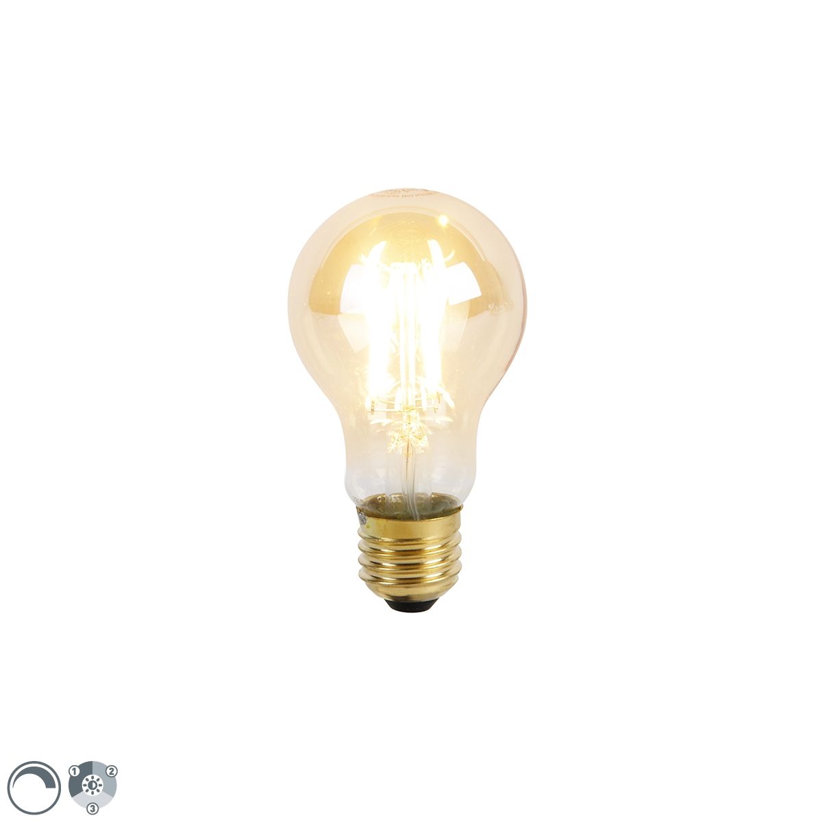 E27 3-staps dimbare LED lamp A60 goldline 5W 530 lm 2200K