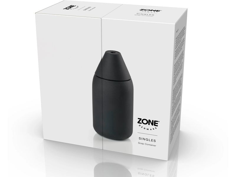 Zone Denmark Seifenspender Singles 300 ml, Schwarz Seifenbehälter mit futuristischer Eleganz