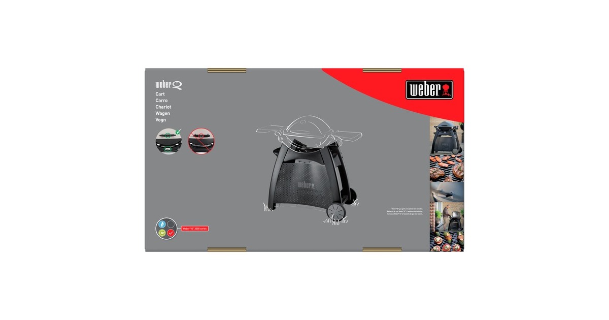 WeberQ onderstel barbecuewagen  (Zwart)