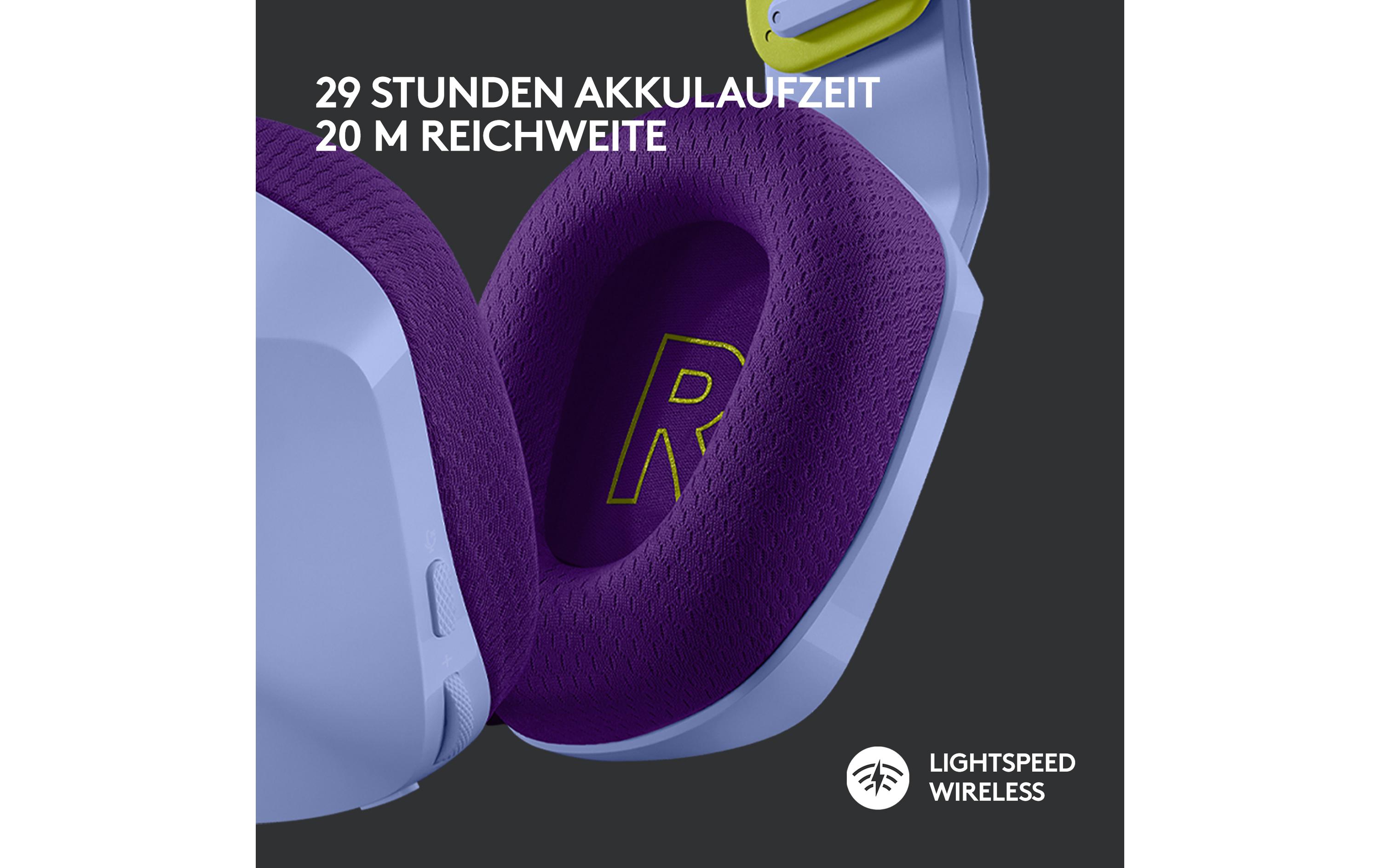Headset G733 Lightspeed Lila<br>Wireless-Gaming-Headset mit DTS 7.1 Surround-Sound und RGB Beleuchtung
