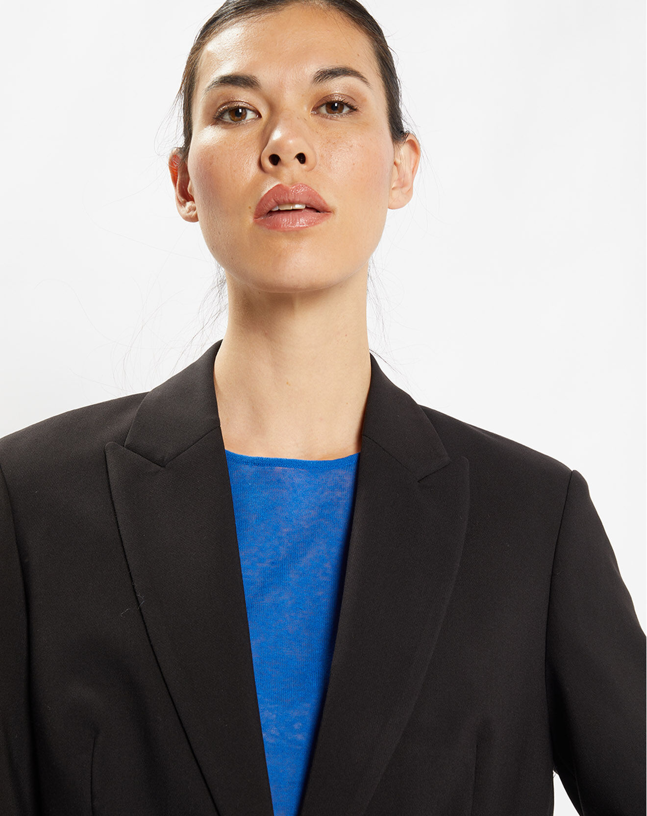 Galeries Lafayette Veste blazer droite Paul noire