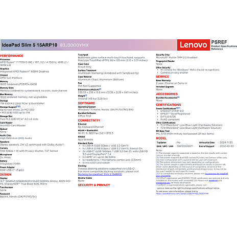 Lenovo Ideapad Slim 5 15,1