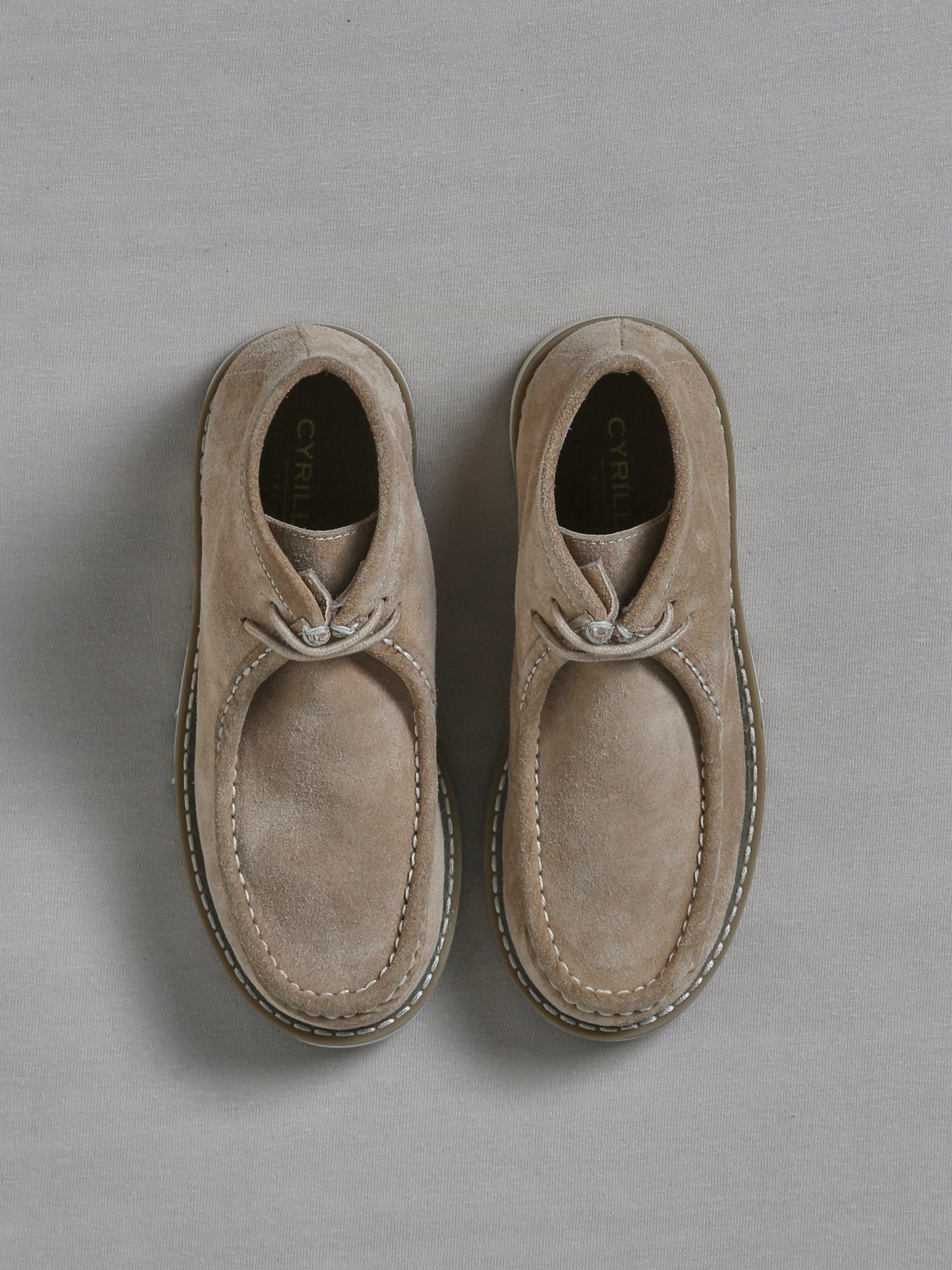 Derby Garçon en cuir velours