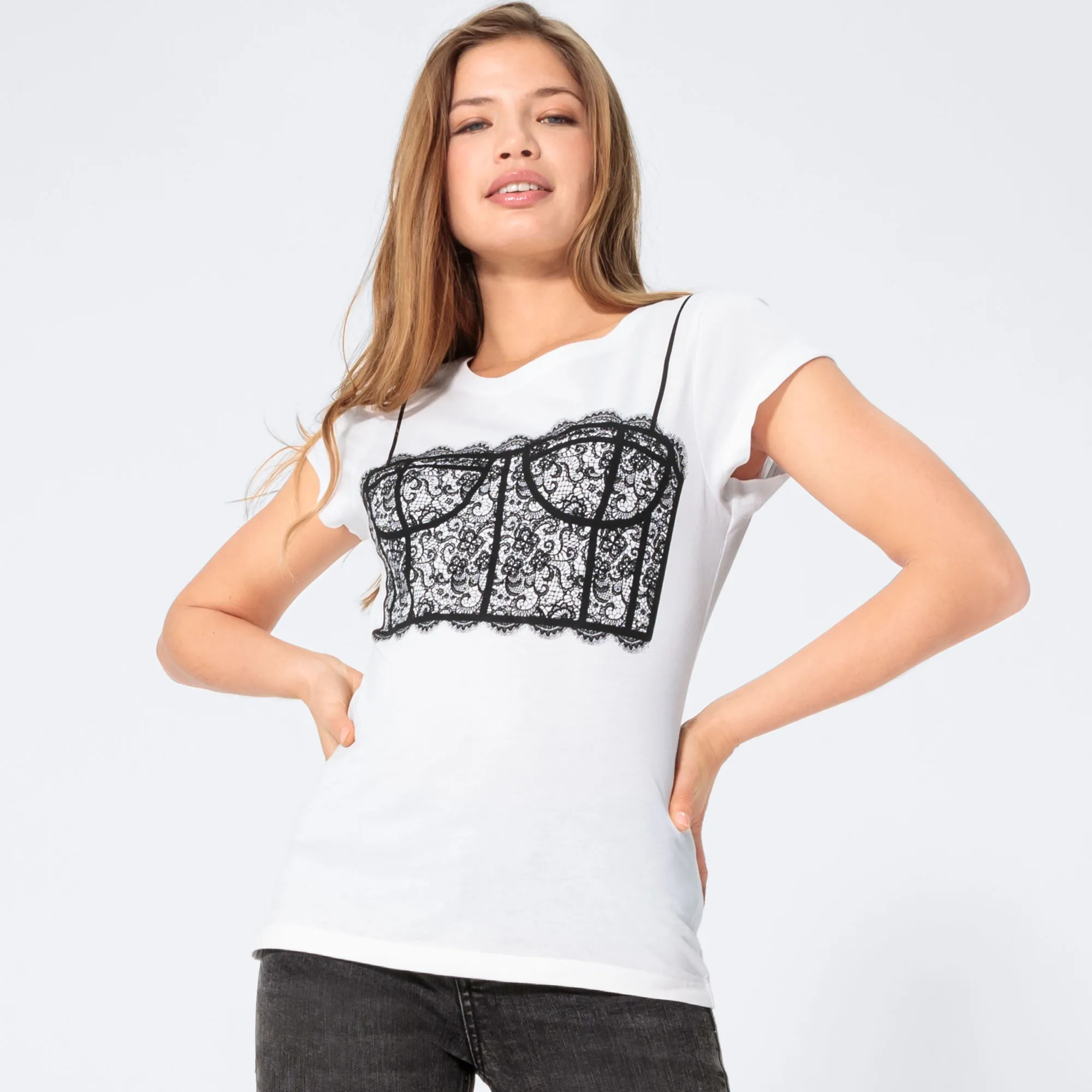 Damen-T-Shirt mit Frontaufdruck