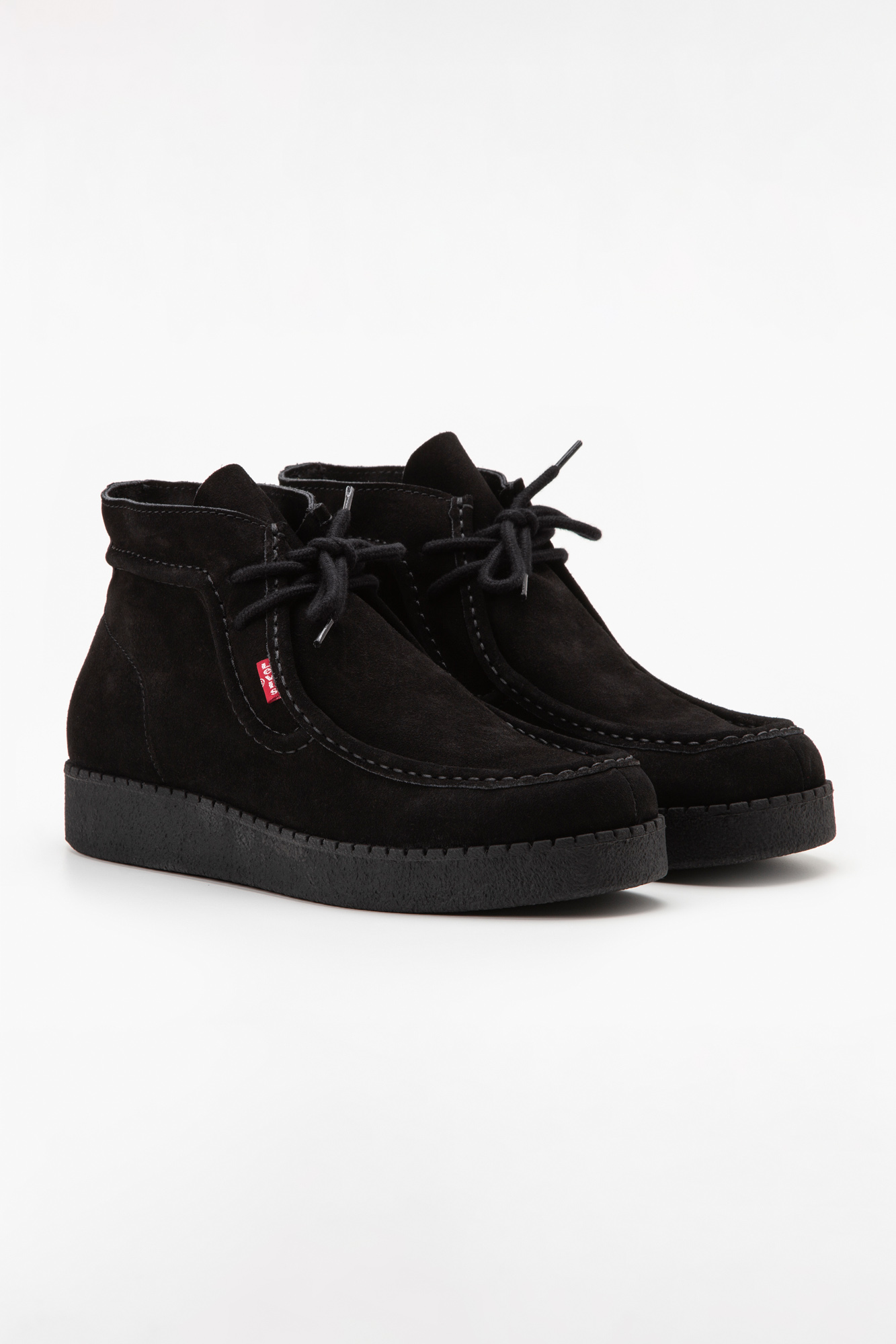 Botas de couro RVN com aba vermelha