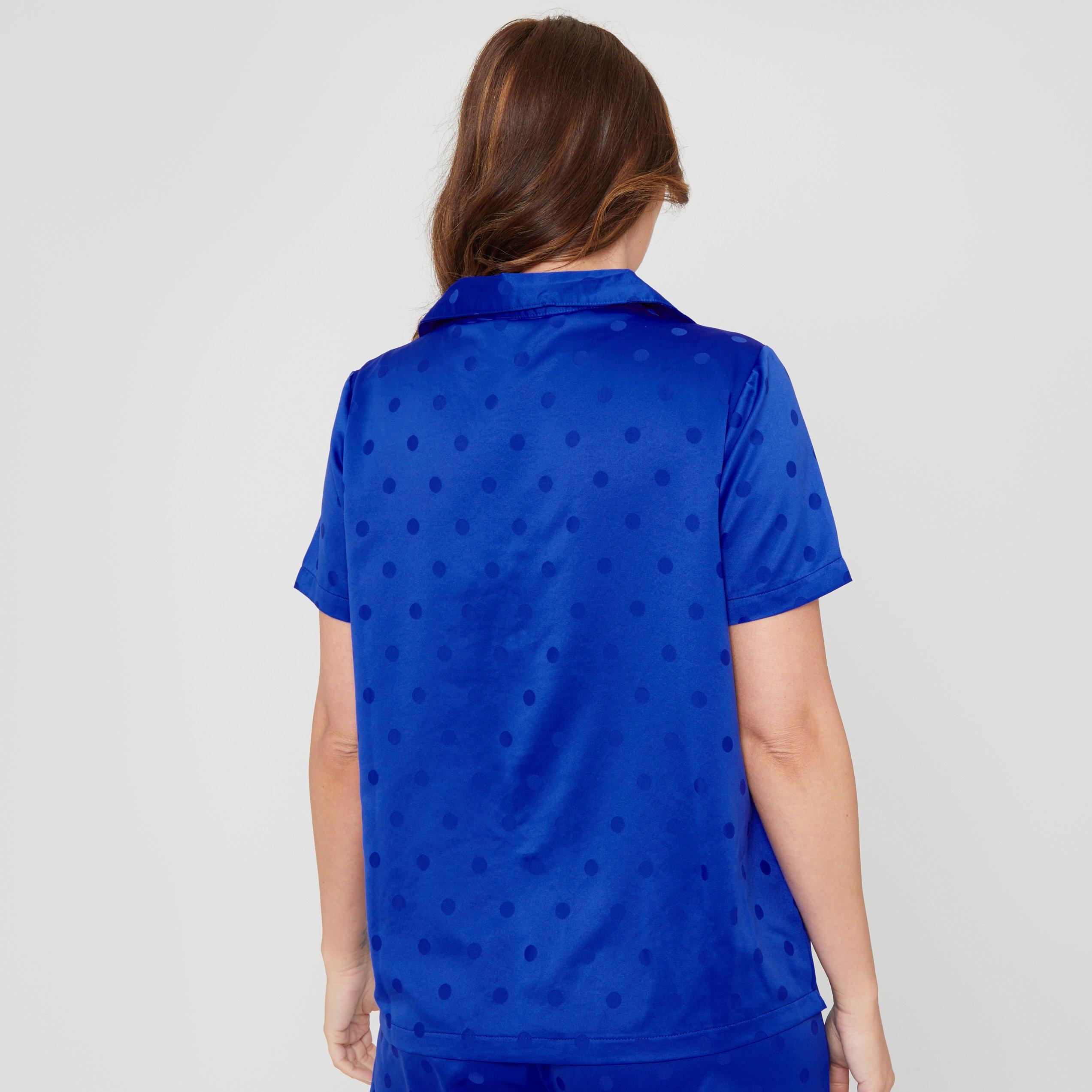 Be You Ladies Satin Spot Pyjama Shirt