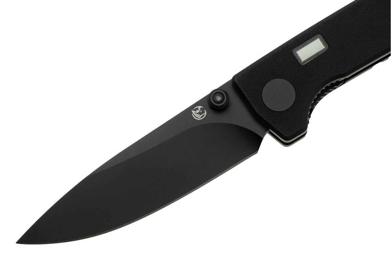 Glow Rhino Fermi FERMI-XG-ZG, PVD D2, Black G10 Black Thumbstud, zakmes