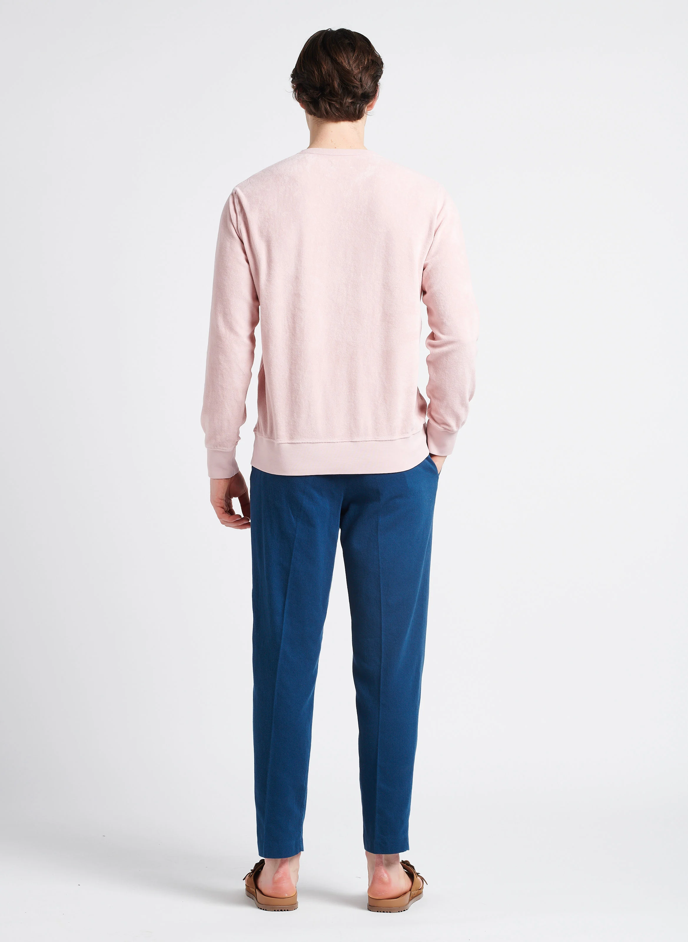 Sweat col rond droit | Rose