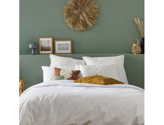 BLEU CALIN - Taie d'oreiller percale de coton - blanc - 50x75cm
