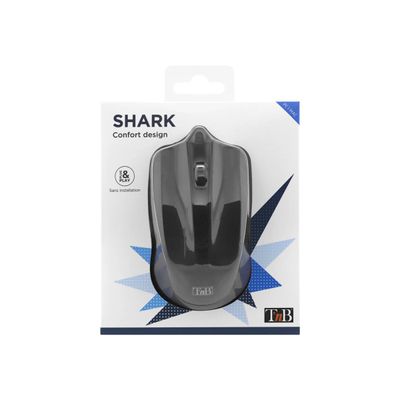 T'nB SHARK - souris filaire compacte - noir