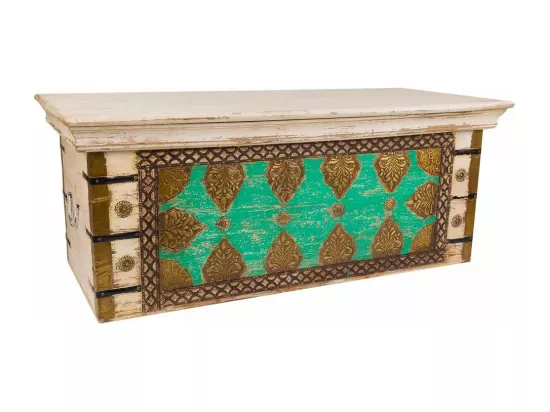 Coffre haut en bois marron 90x41x90h