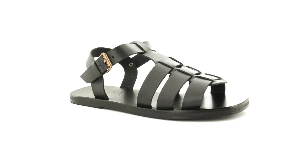 ANCIENT GREEK SANDAL - SAND EKTORAS BLACK