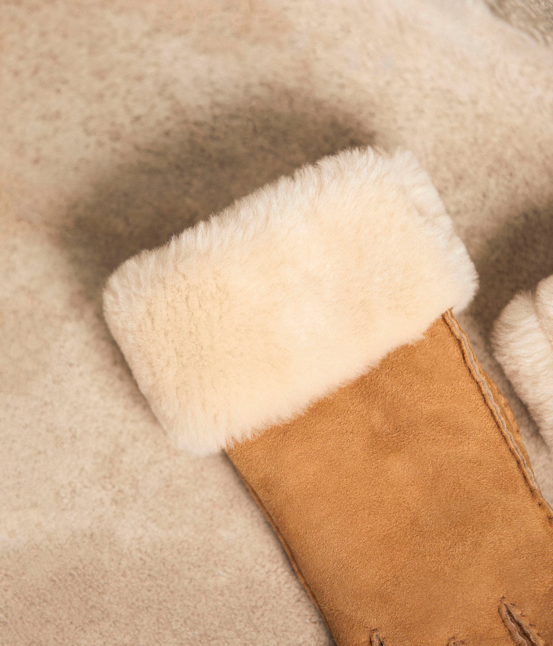 Gants cuir camel Cassidy