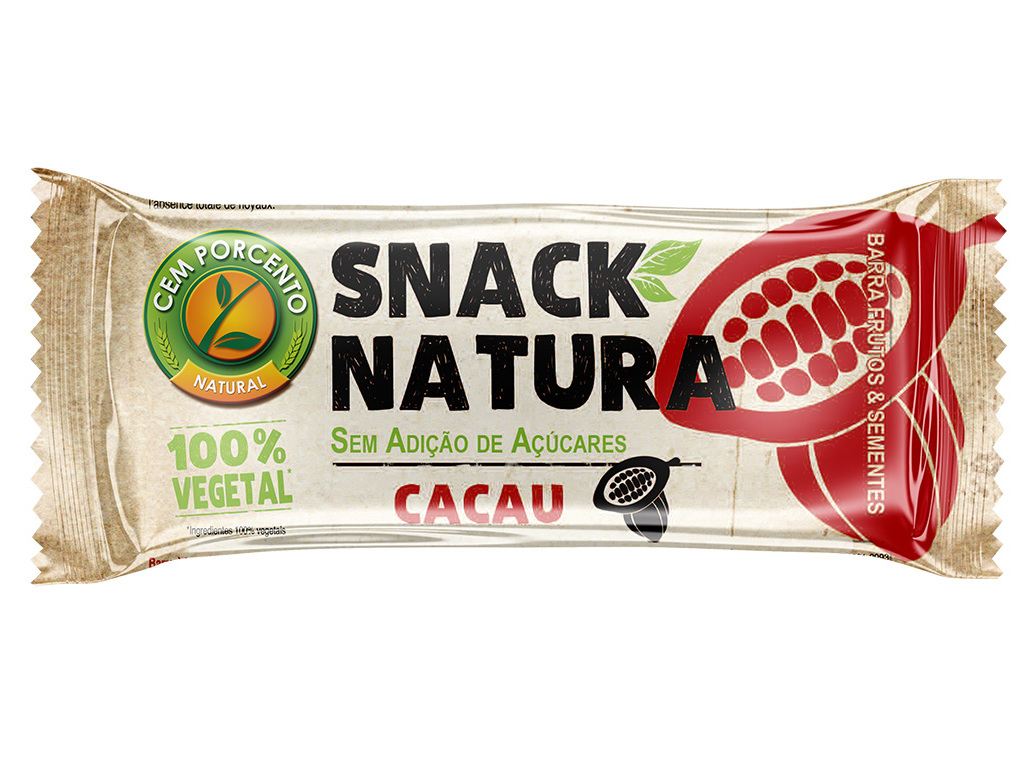 BARRA SNACK NATURA CEMPORCENTO CACAU 30G