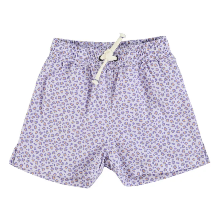 Piupiuchick Short de Bain Léopard Matière Recyclée | Lavande
