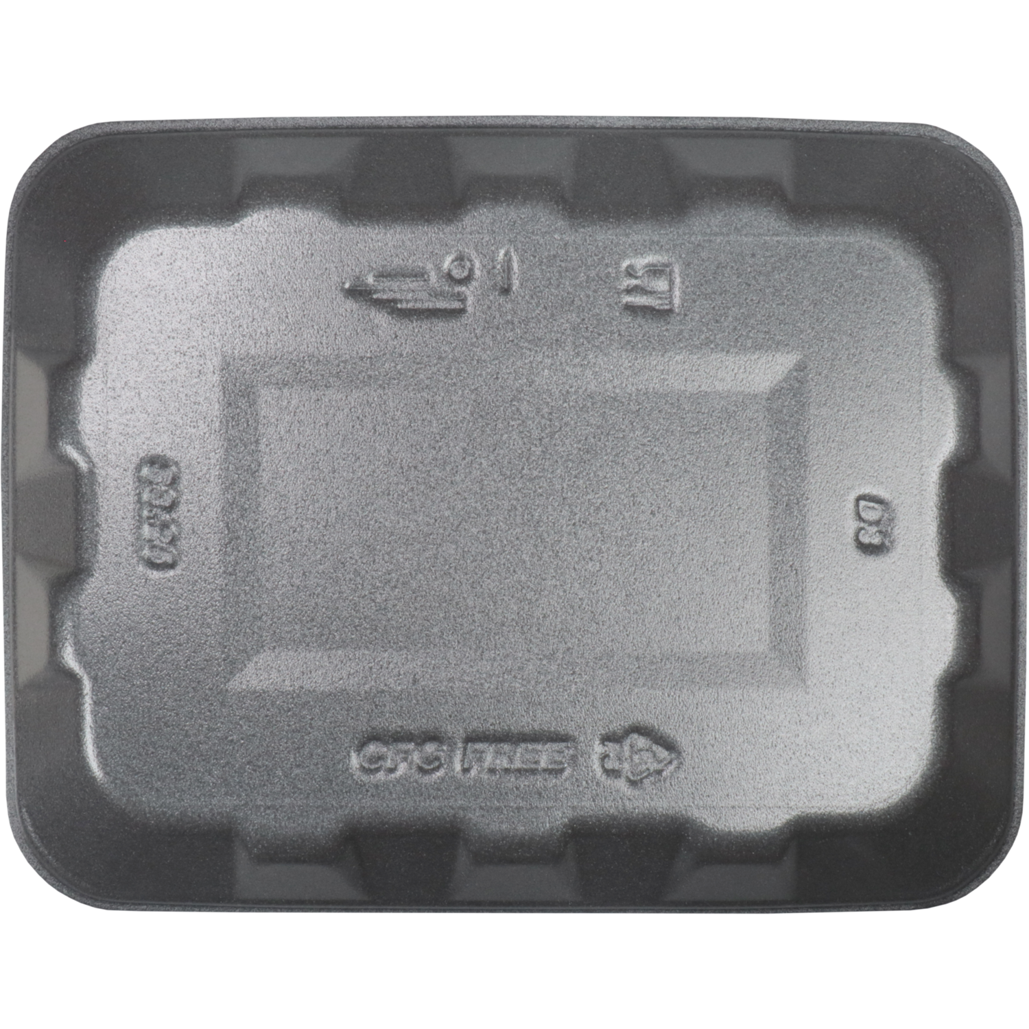 Schaal, tainer, ePS, s3-25, rechthoekig, 225x175x25mm, grijs