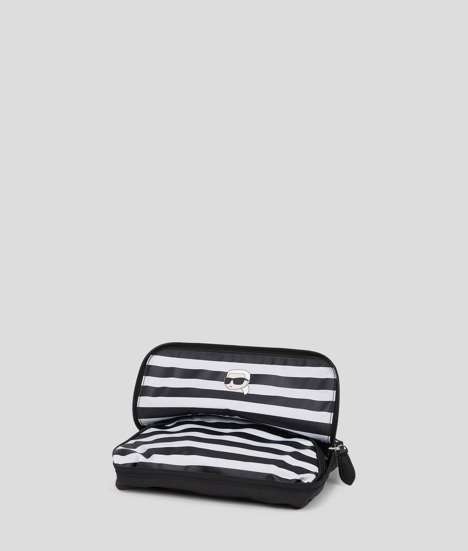 SAC À DOS COMPRESSIBLE EN NYLON IKON - Petite rayure Noir-Blanc