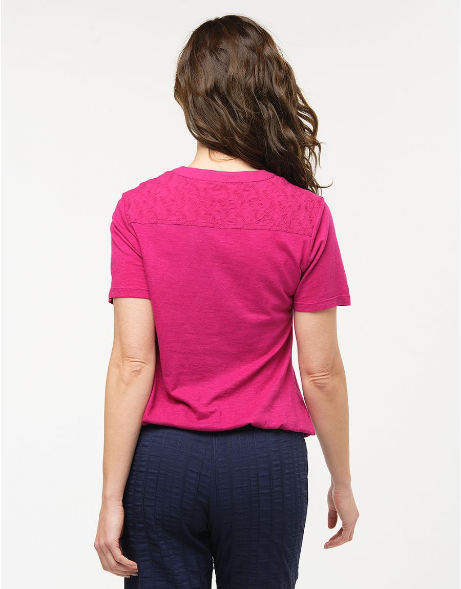 T-shirt coton fuchsia