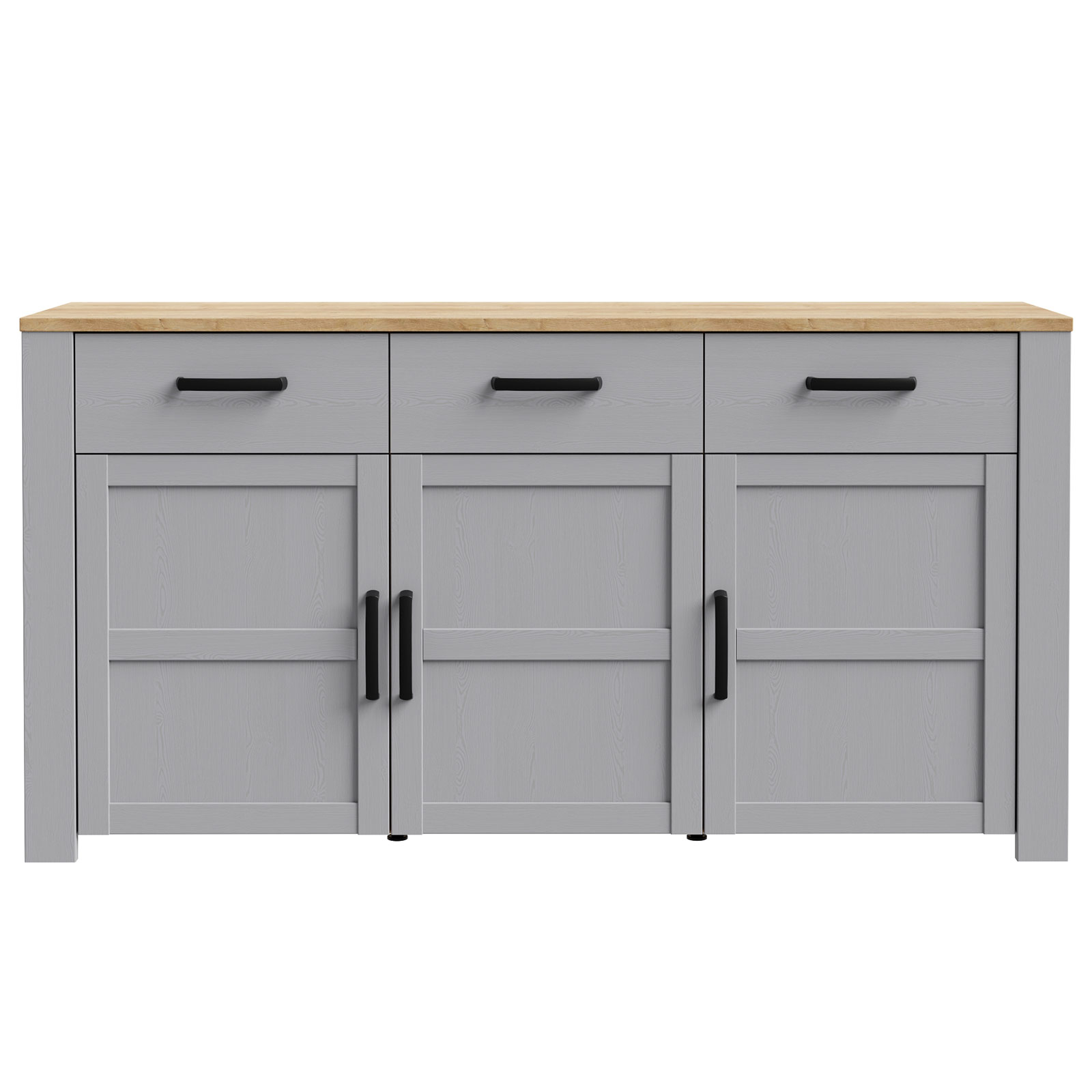 Sideboard - Eiche grau - Riviera Eiche - 166 cm breit