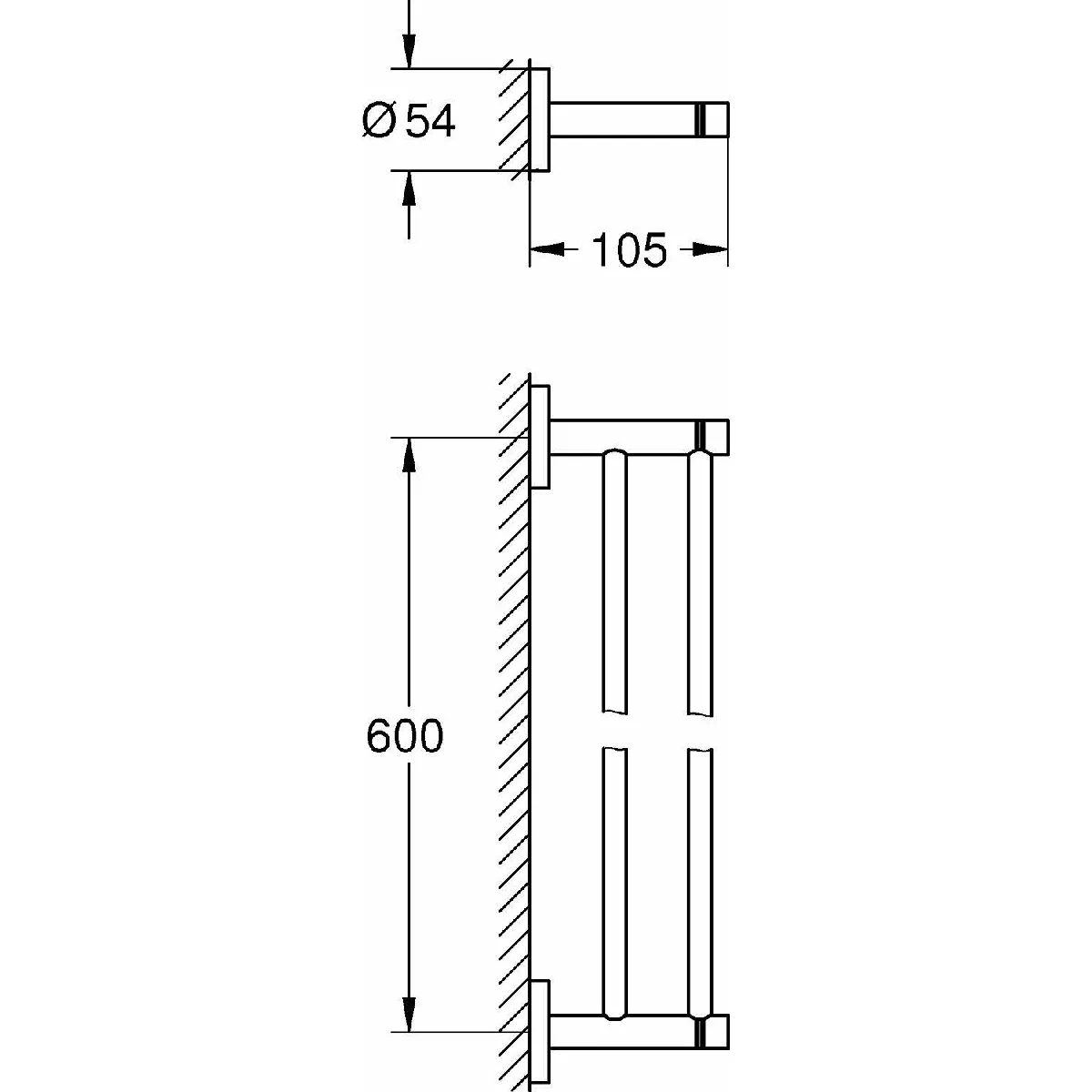 Grohe Essentials Double Barre Chrome