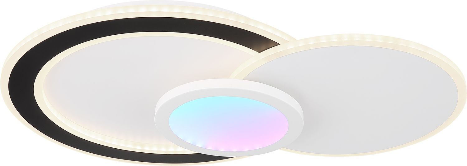 LED-Deckenleuchte - schwarz-weiß - mit Fernbedienung