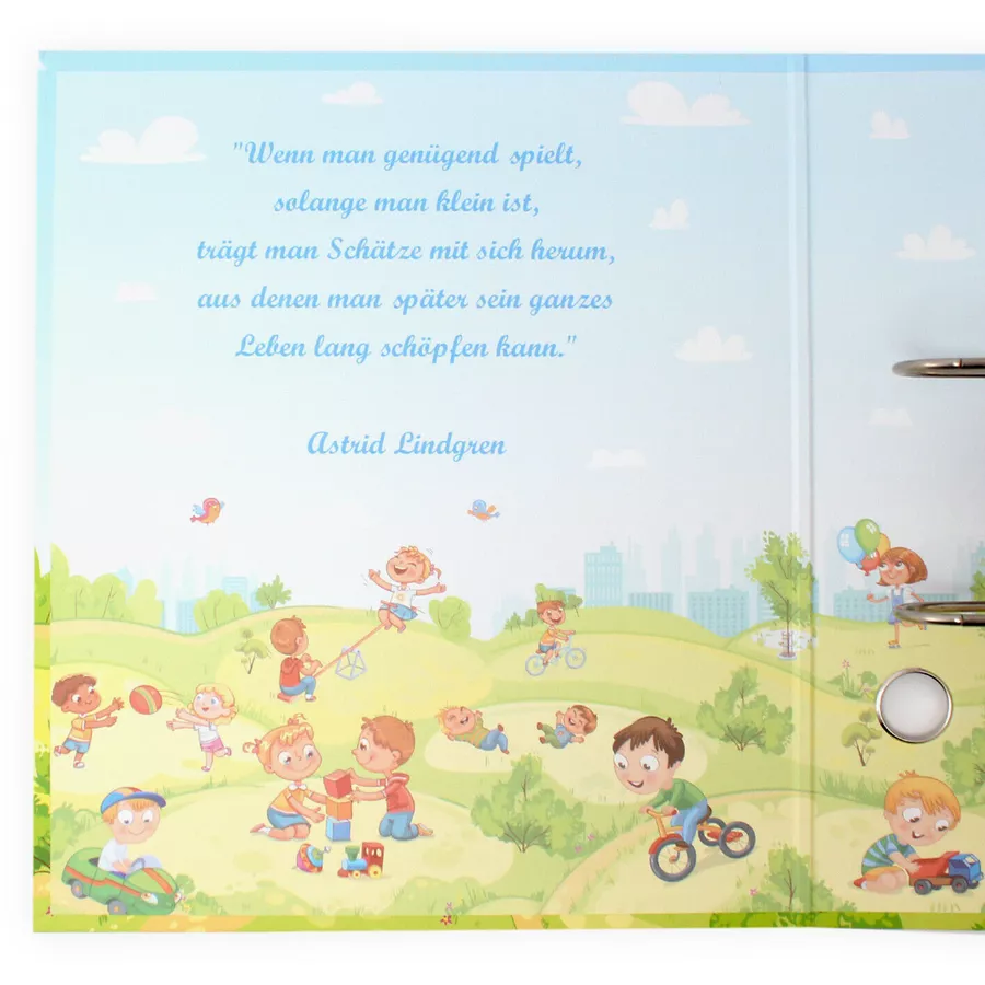 Nikima Ordner Kindergarten Portfolio Ordner Meine Kindergartenzeit bunt