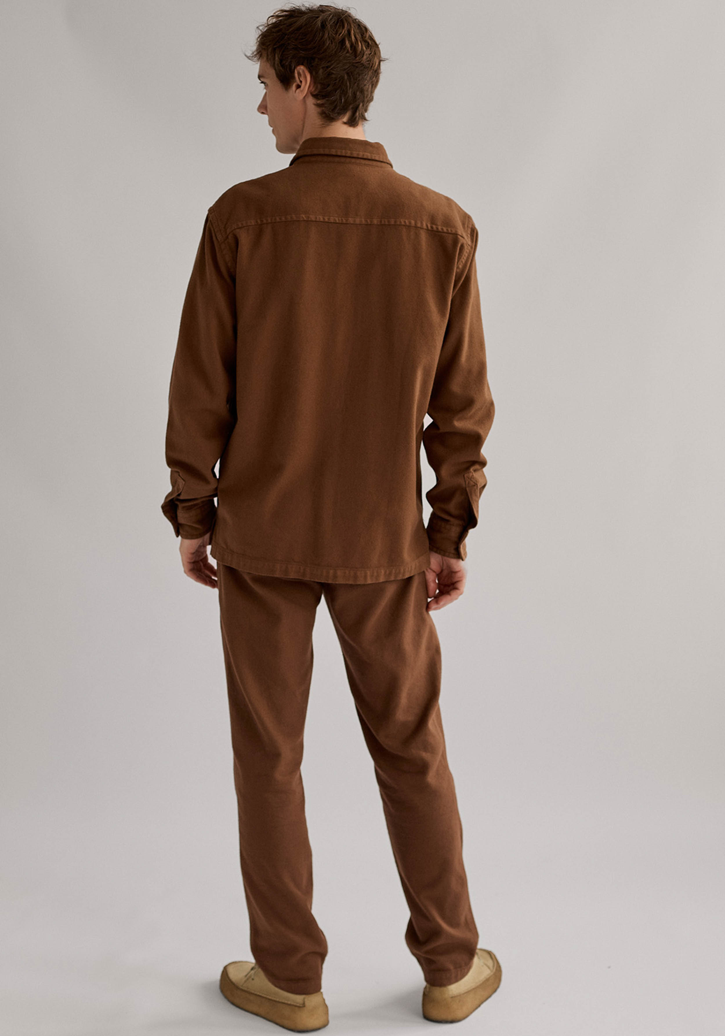 Twothirds Flanellhemd Taylor Brown Sand