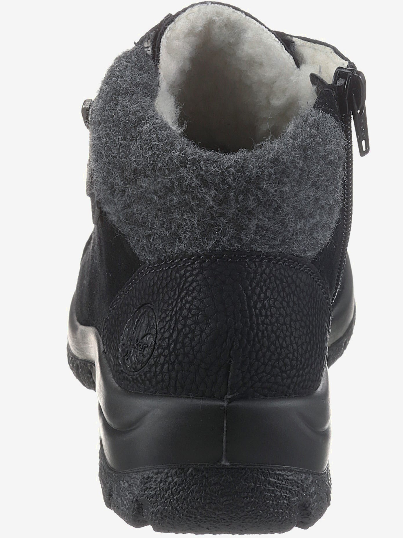 Bottines d'hiver bottines à lacets, fermeture à glissière décorative