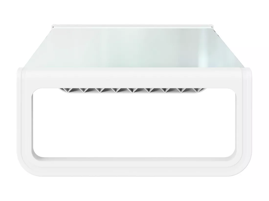 ANSAN support de moniteur rehausseur de moniteur bureau table d'ordinateur verre blanc