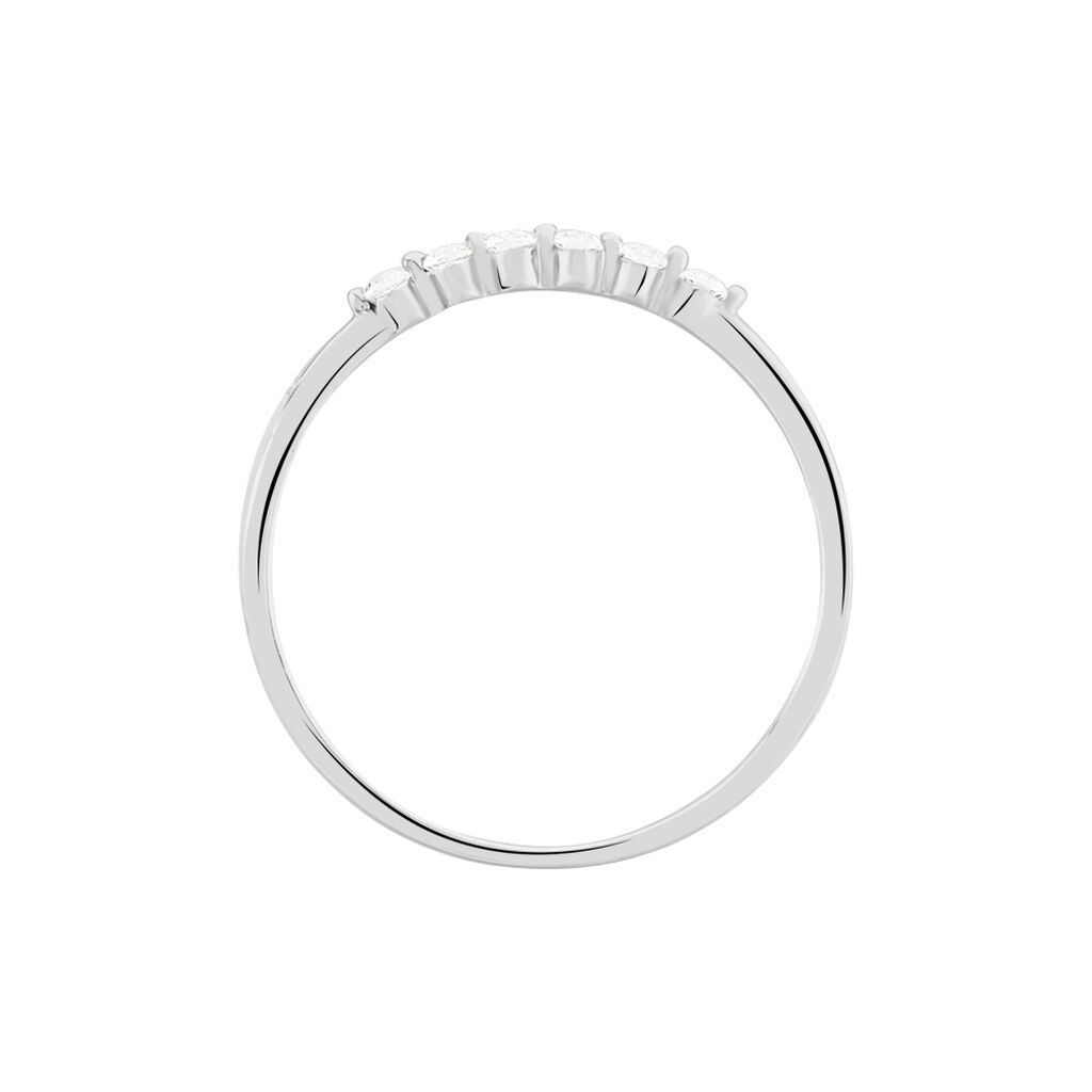 Bague Jaquelyn Argent Blanc Oxyde De Zirconium