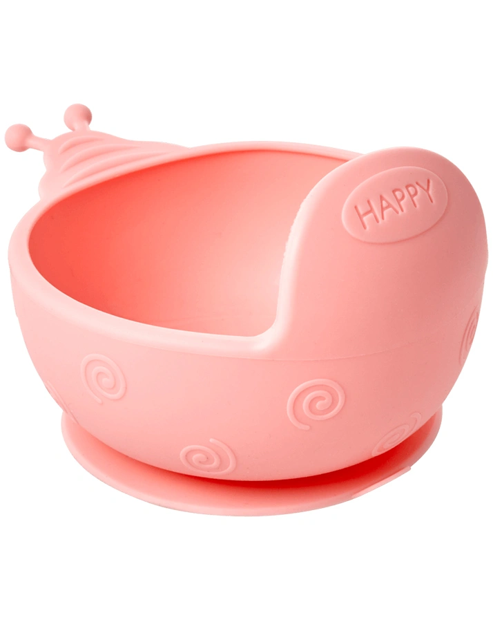 Silikon-Schale SNAIL mit Saugnapf in rosa