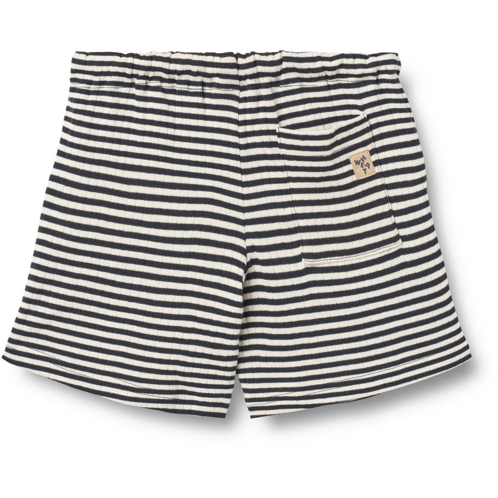Køb Wheat Navy Rib Stripe Jersey Shorts Kalle