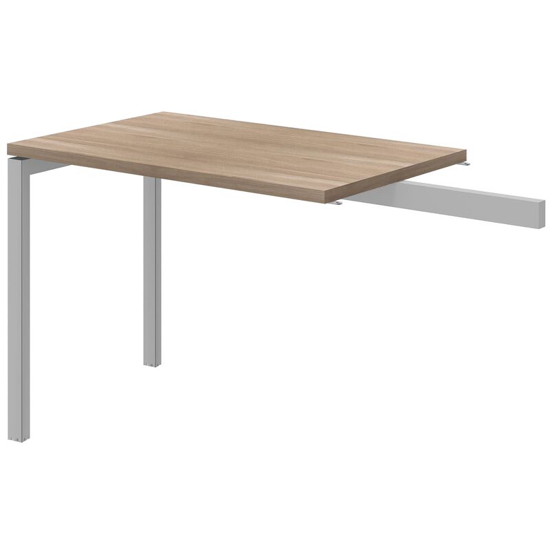 Anbautisch LINUS I-Bein, 100 x 60 cm, Dekor Ulme