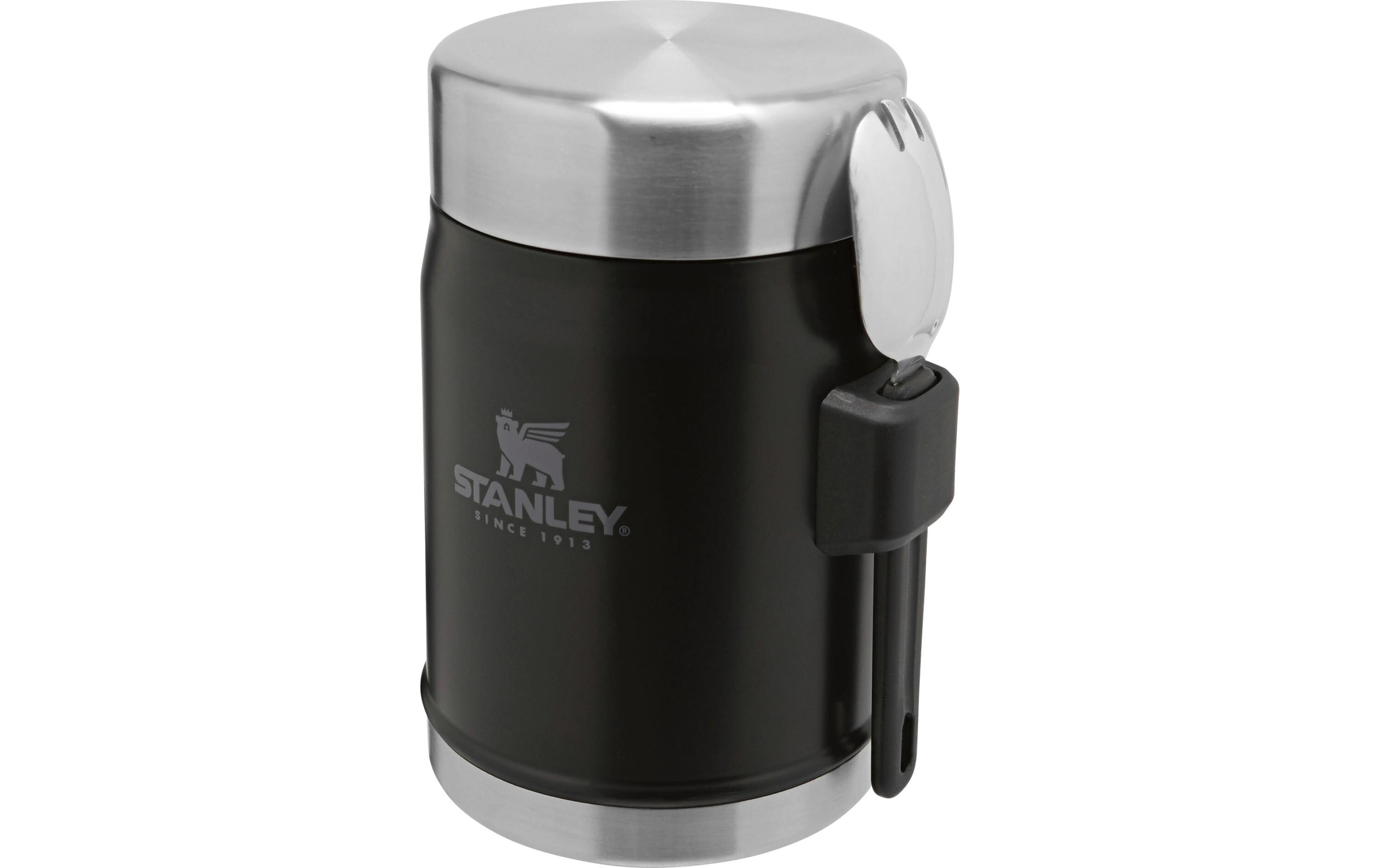 Thermo-Foodbehälter Legendary Food Jar + Spork 0.4 l, BlackEssenbehälter mit Göffel